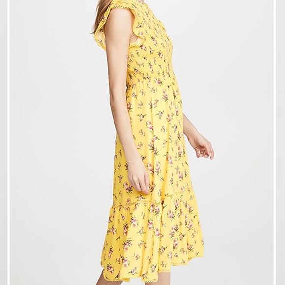 Lost + Wander | Mango Tango Midi Dress | Yellow Floral | XS - Picture 2 of 11